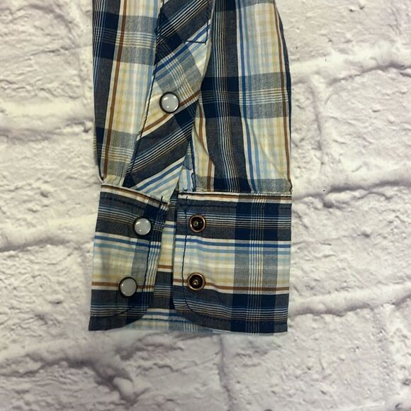Hollywood Western plaid pearl snap button down shirt - Picture 5 of 5